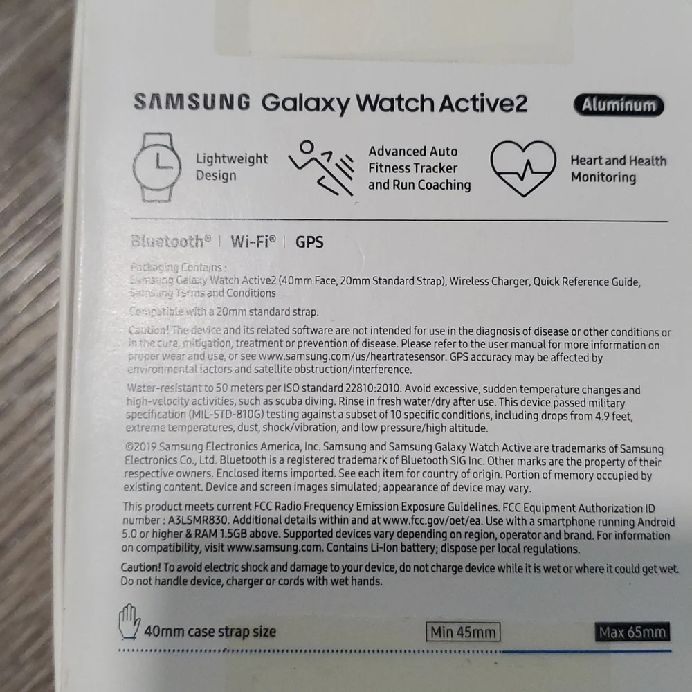 Samsung Galaxy Active 2 watch in rose. 40mm